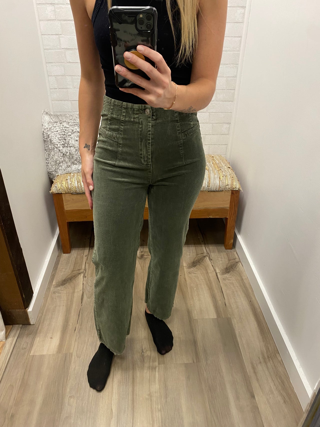 Olive Grove Corduroy Pants