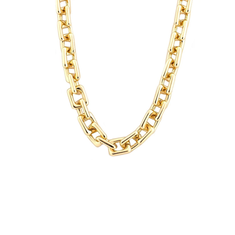 Chunky Square Link Necklace - Q7