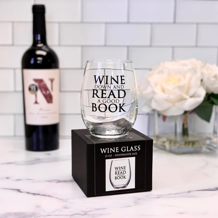 Book Lover Wine Glasses