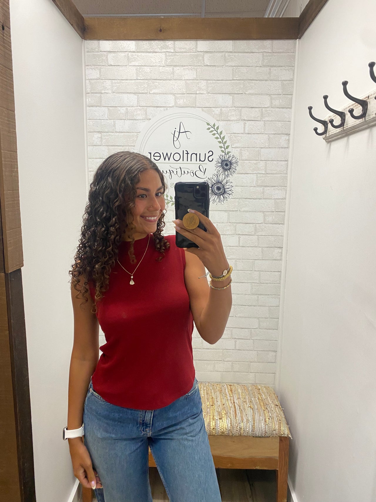 Sleek & Simple Mock Neck Tank - Sangria