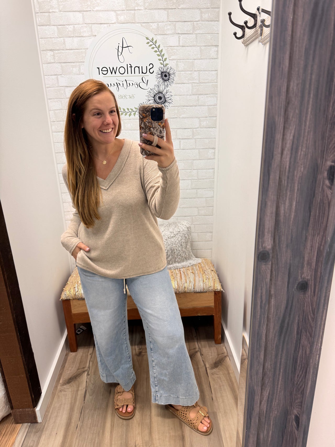 Autumn Essential Ribbed Sweater-Cream