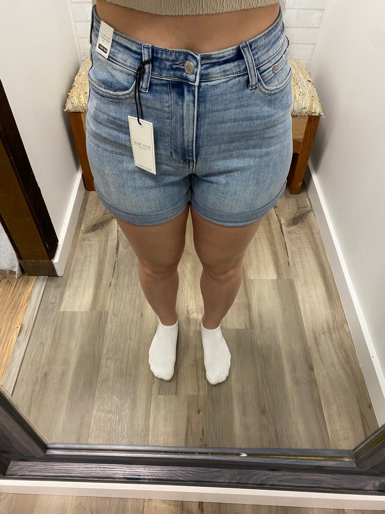 Judy Blue Vintage Light Wash Relaxed Shorts