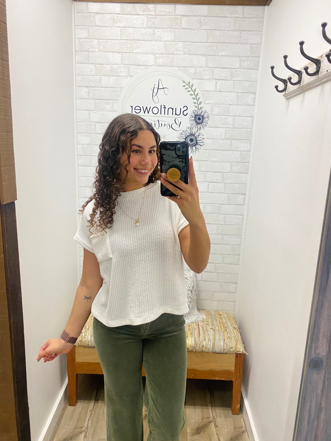 Winter Chill Mock Neck Top- Ivory