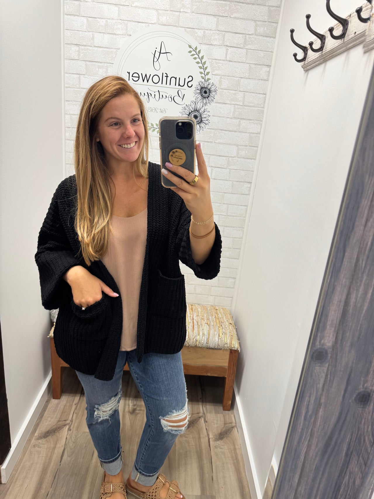 Fall is in the Air Cardigan - Black