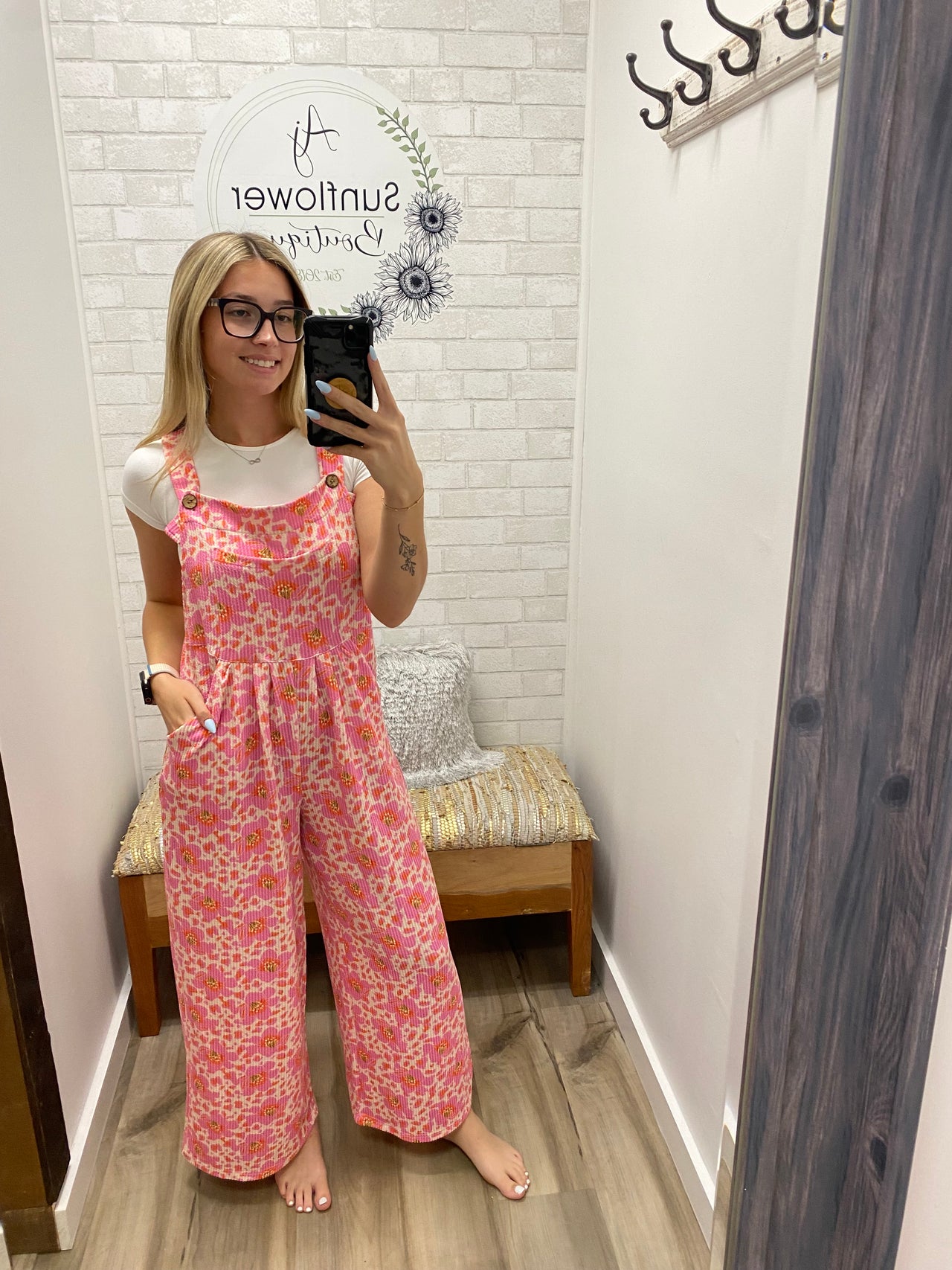 Wildflower Stroll Overalls - Pink