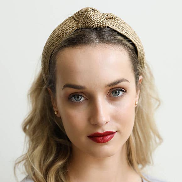 Coastal Chic Knotted Headband- Natural