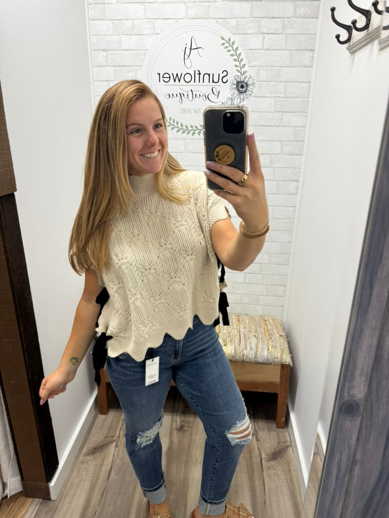 Cozy Ties Knit Sweater Vest