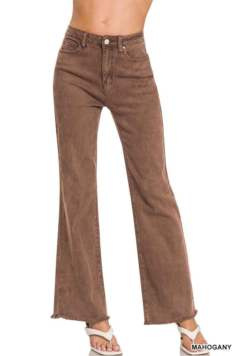 Urban Edge Acid Wash Pants- Mahogany XL