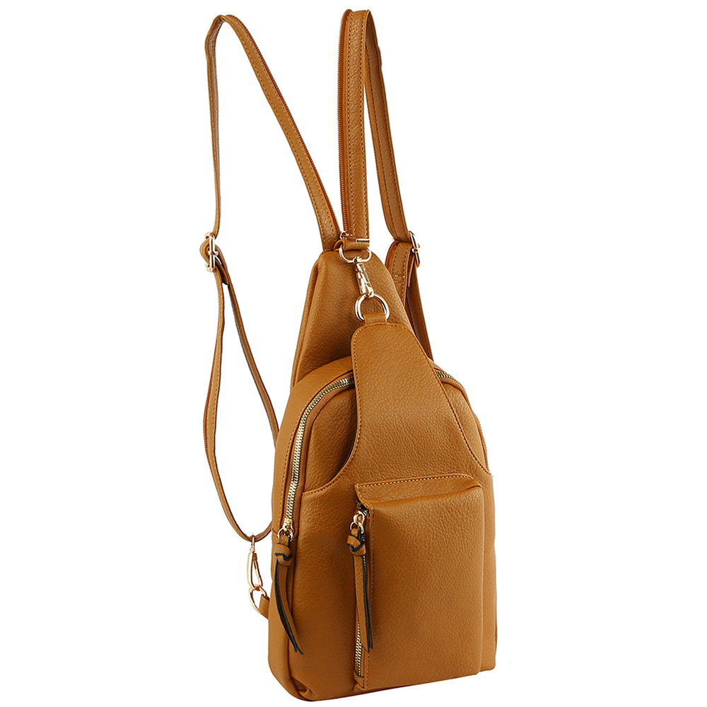 Hollywood Blvd Crossbody/Backpack- Tan