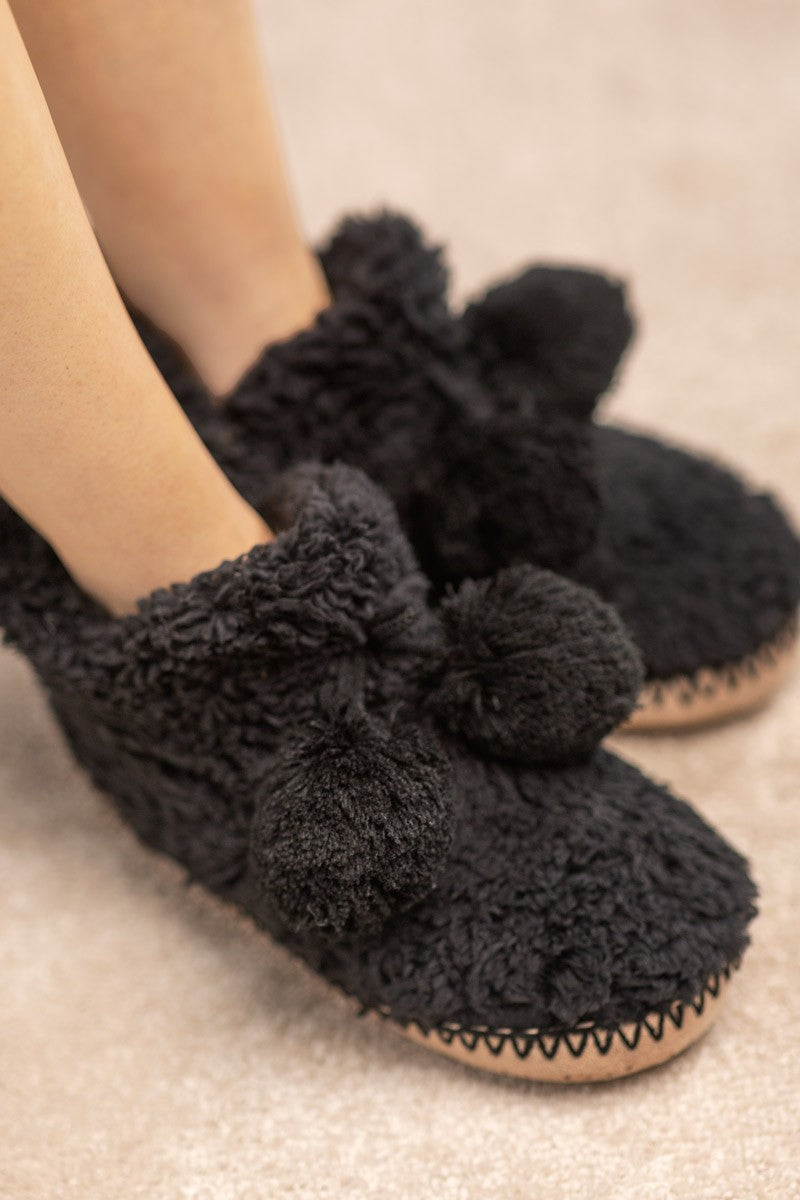 Cozy Booties Slipper Black L/XL