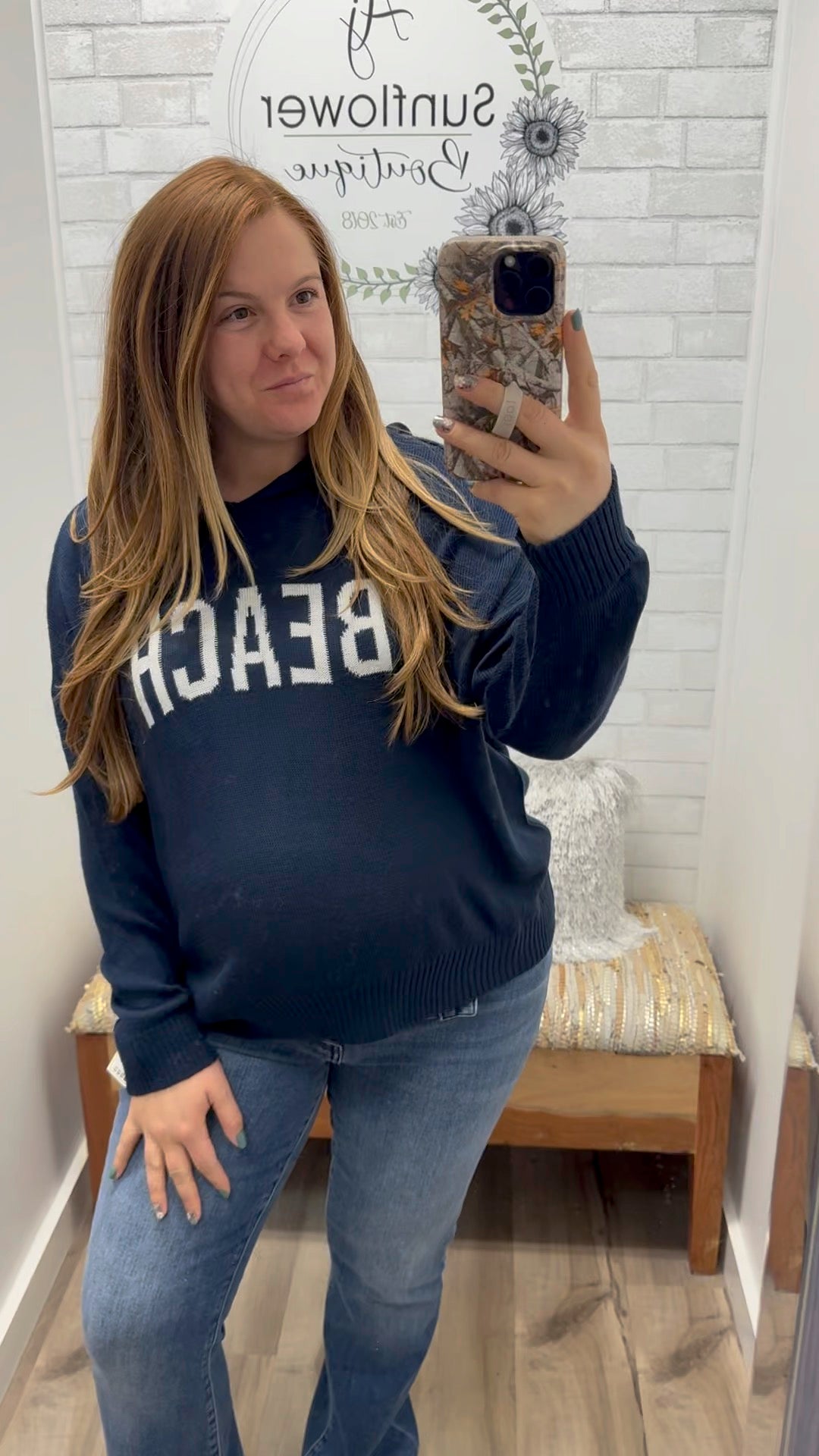 Beach Days Hoodie - Navy