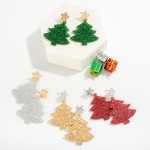 Oh Christmas Tree Glitter Earrings