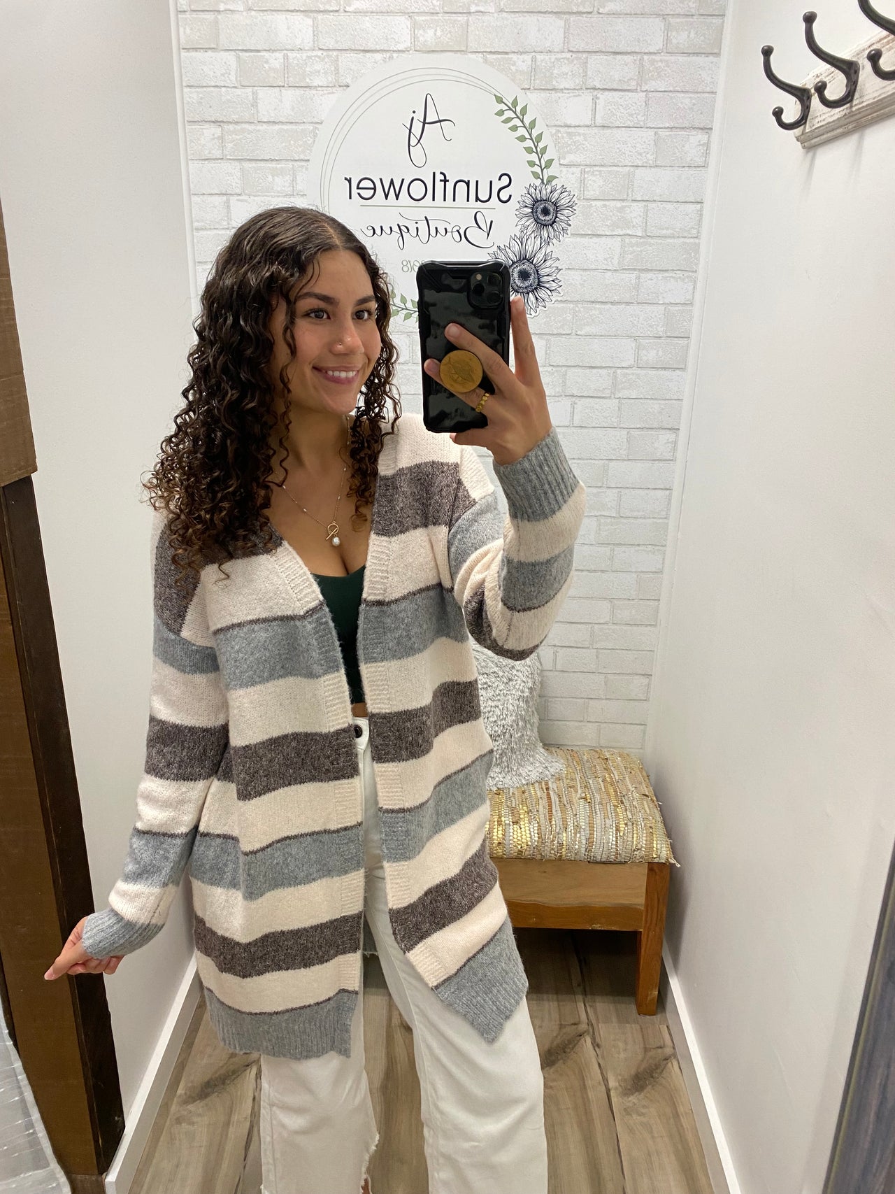 Winter Cabin Stripe Cardigan