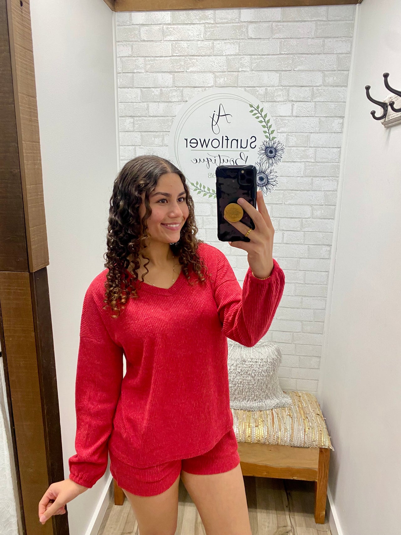 Christmas Movie Watching Pajamas-Red