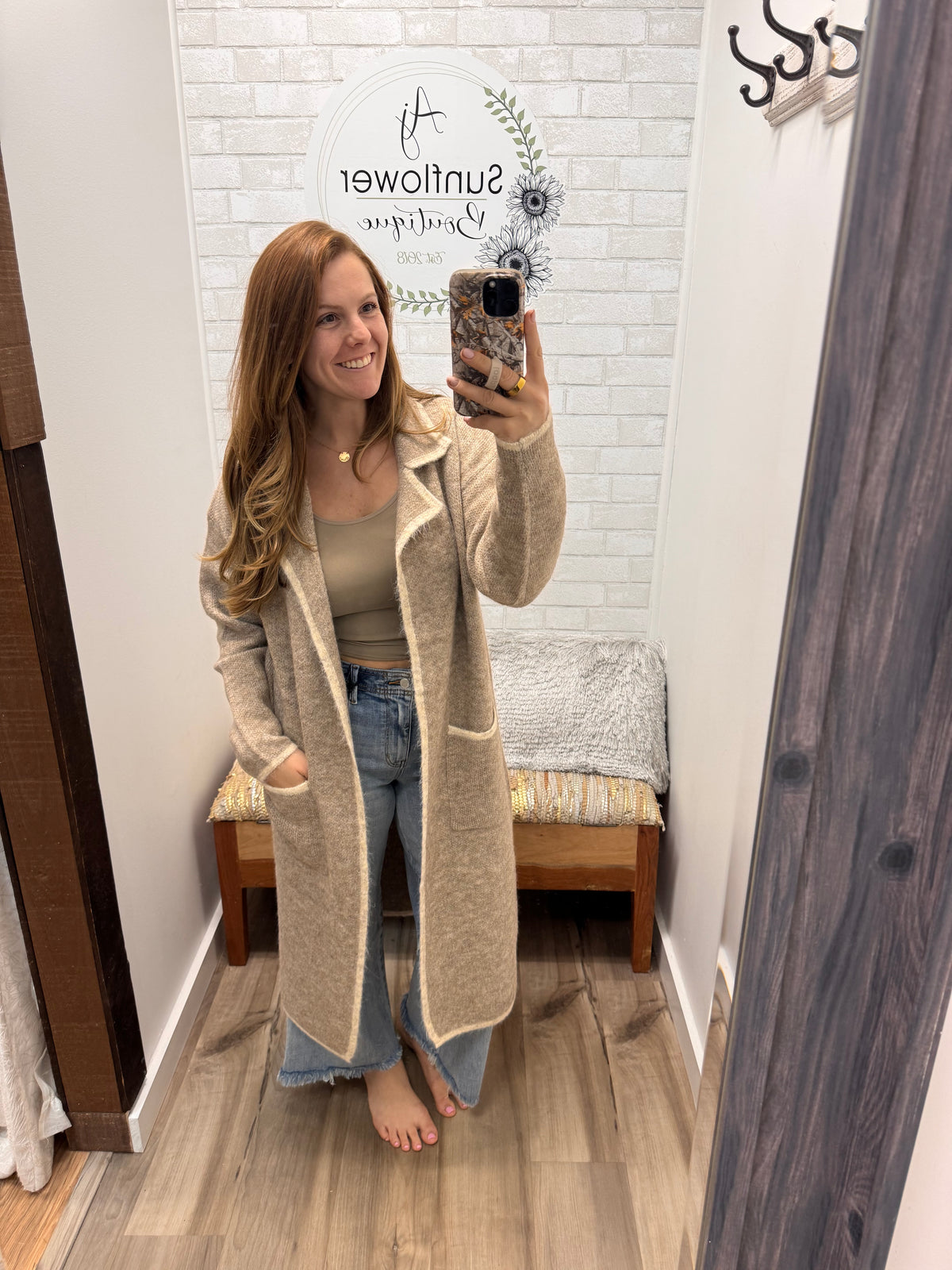 Cozy Days Longline Cardigan - Beige