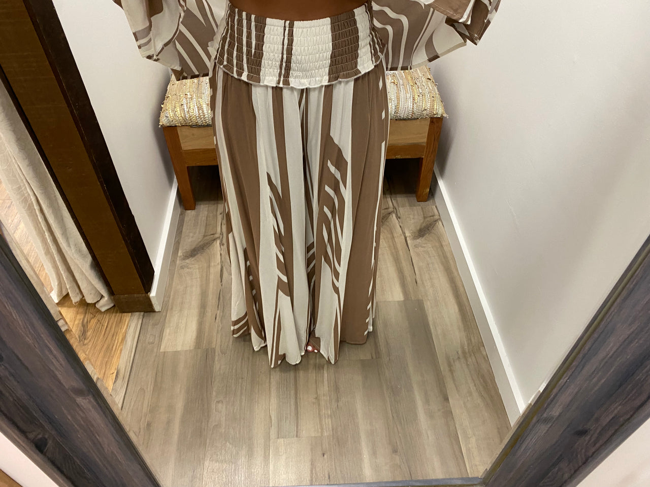 Tide Break Wide Leg Pants-Tan