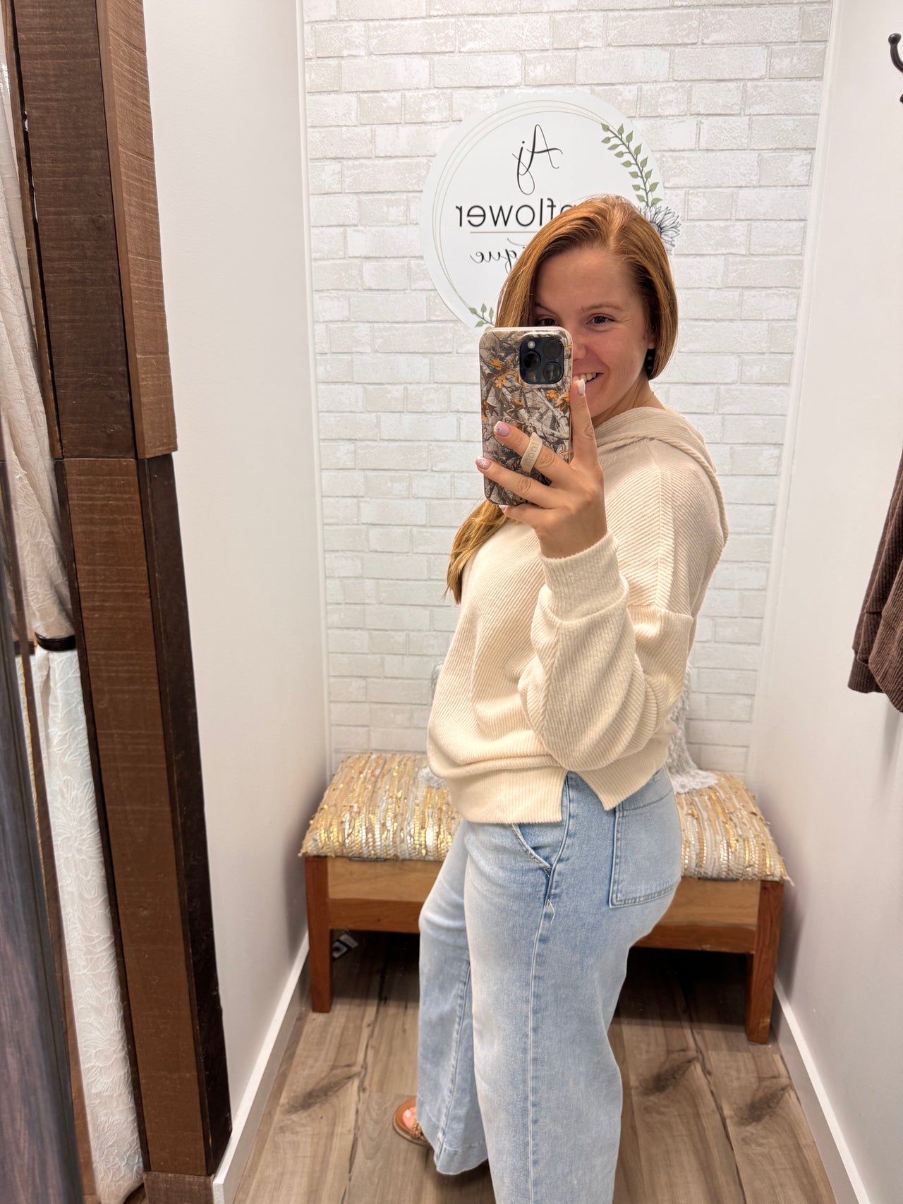 Bonfire Nights Ribbed Hoodie - Ivory