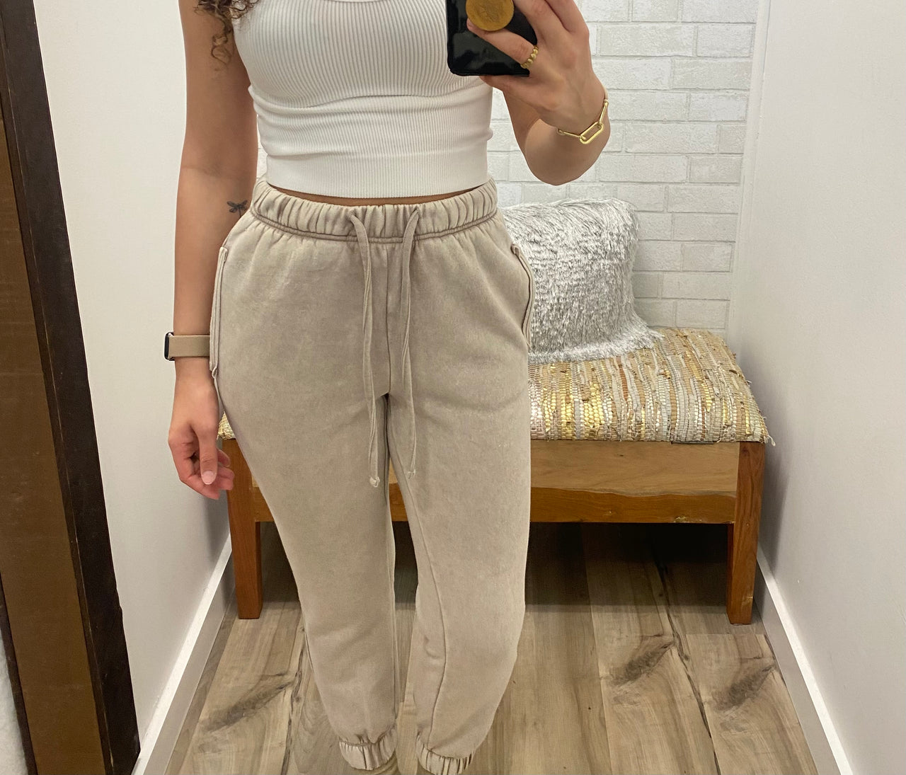 Vintage Vibes Joggers-Ash Mocha