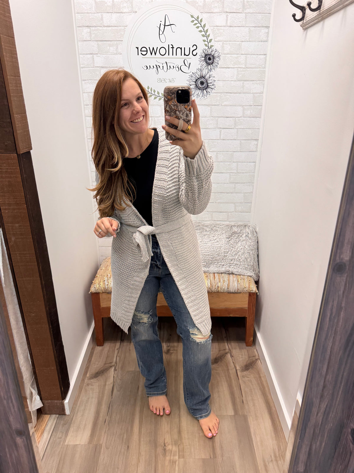 Wrapped in Cozy Cable Knit Cardigan