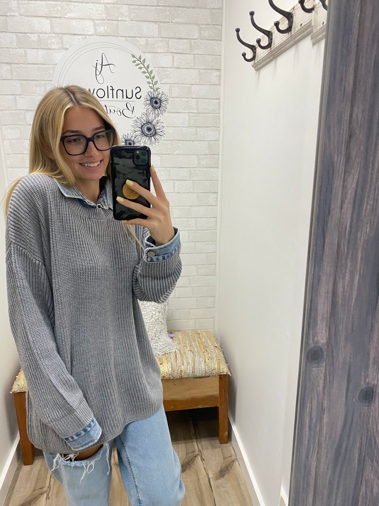 Layered Effect Knit Pullover