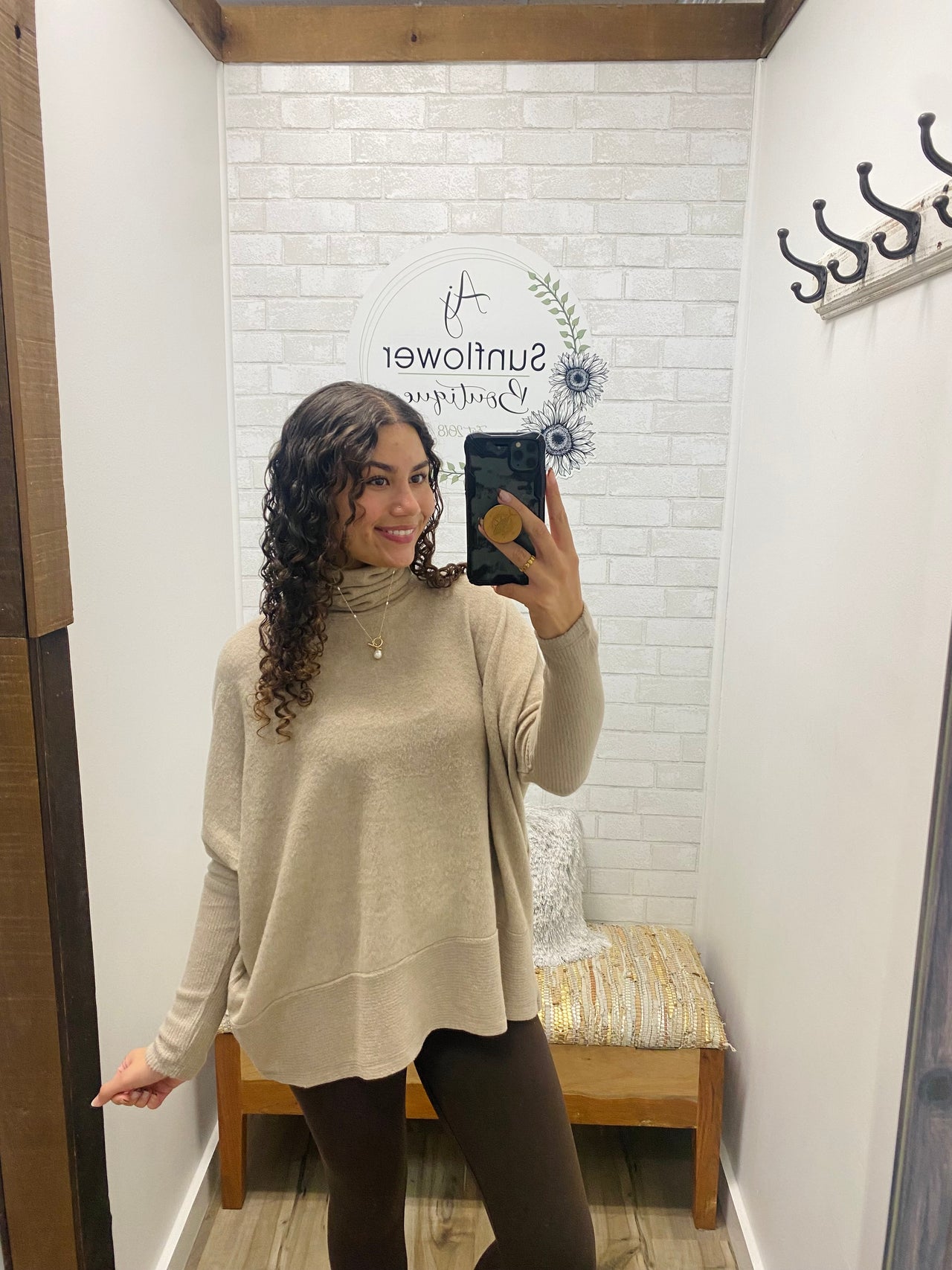 Cozy Season Turtleneck Sweater-Mocha