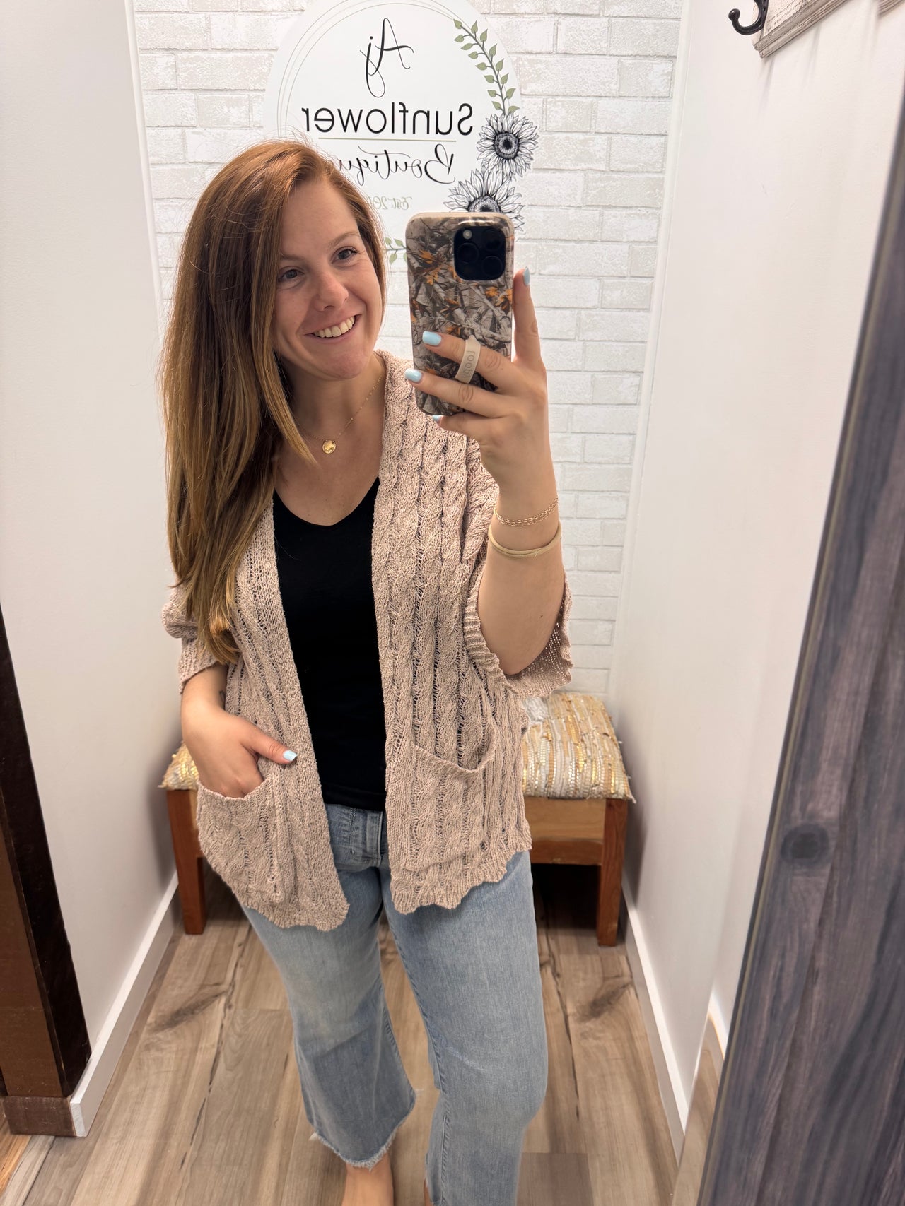 Driftwood Cable Knit Cardigan