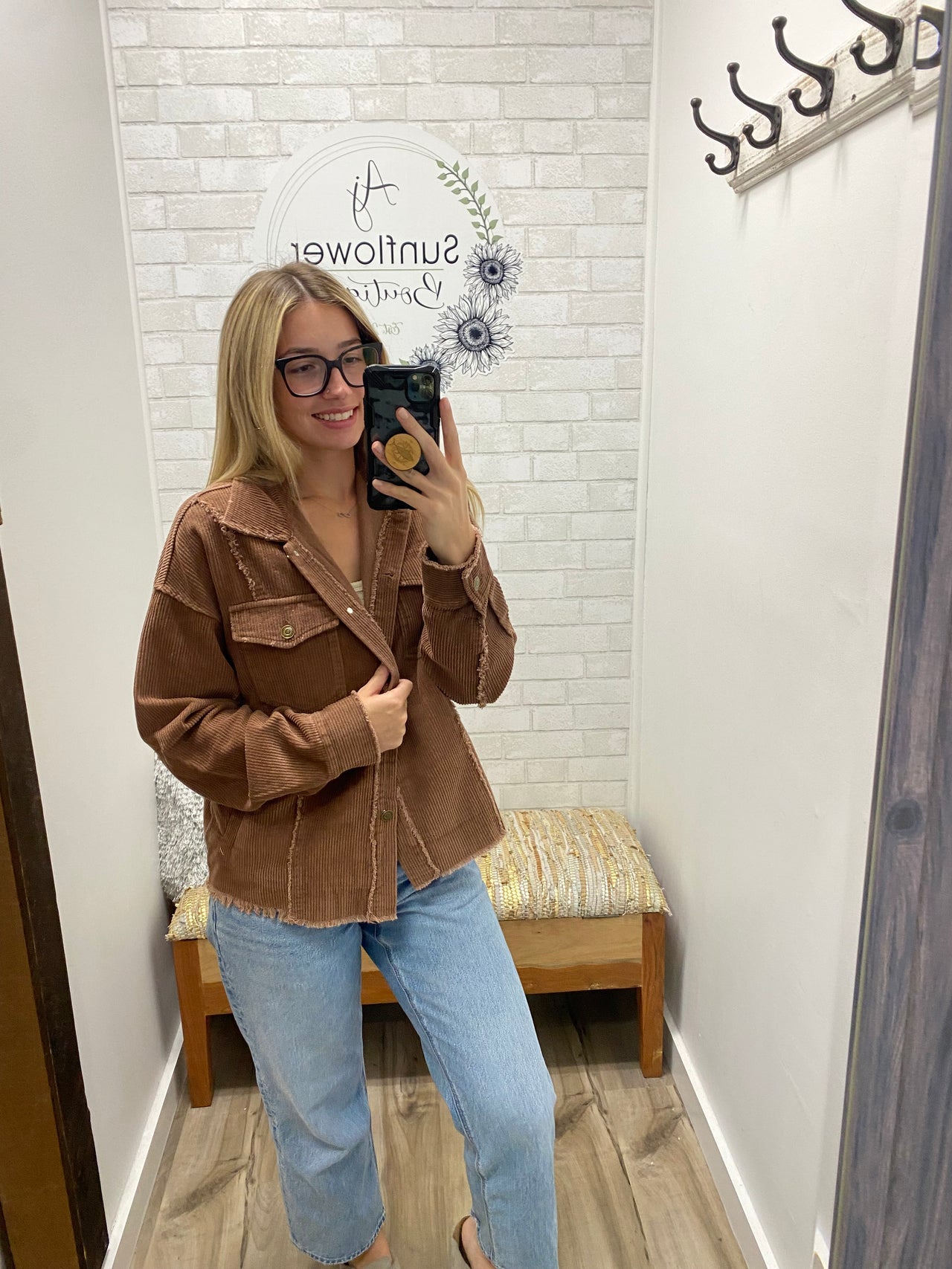 Mocha Moments Cord Shacket