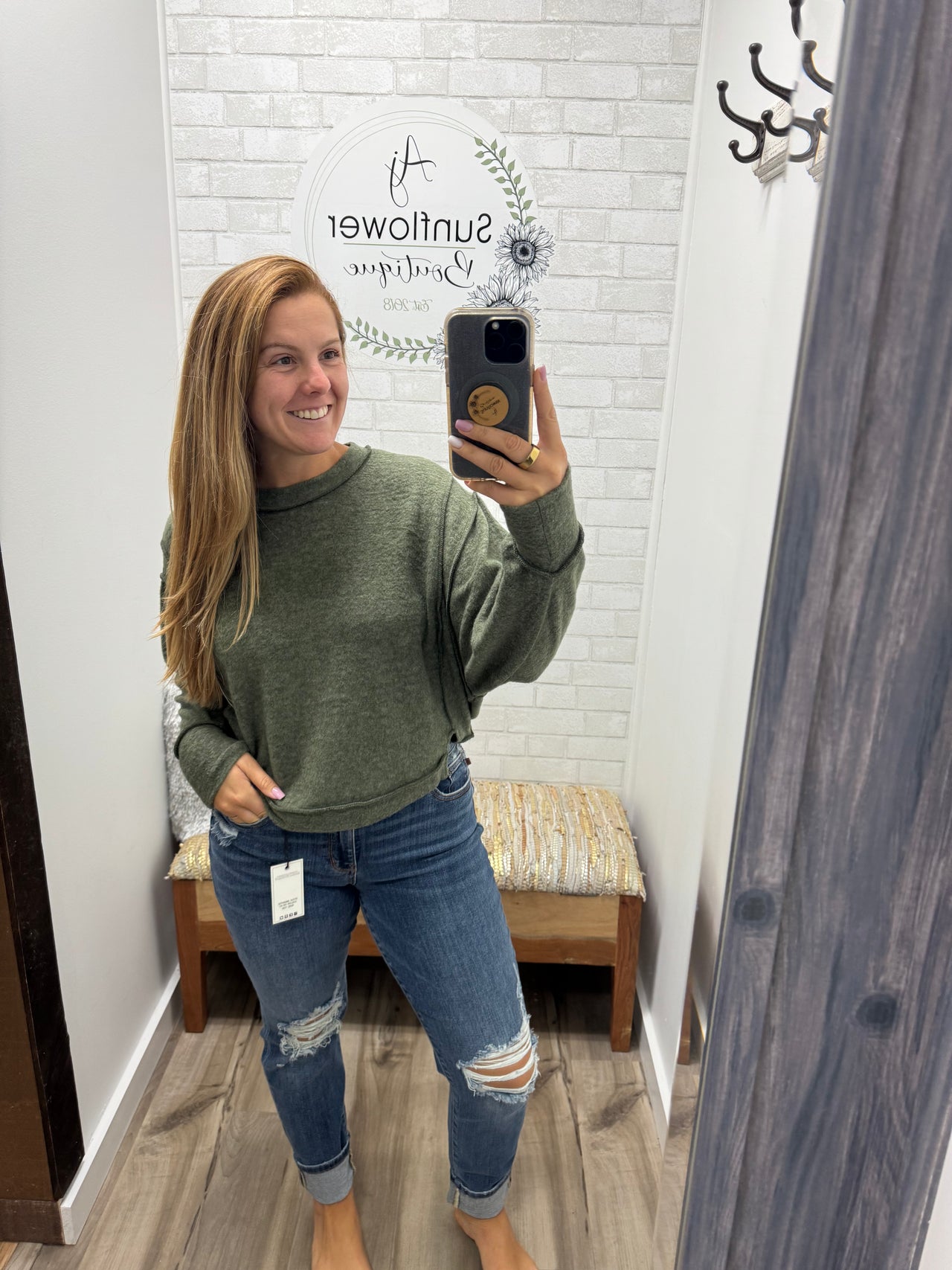 Everyday Ease Sweater -Olive