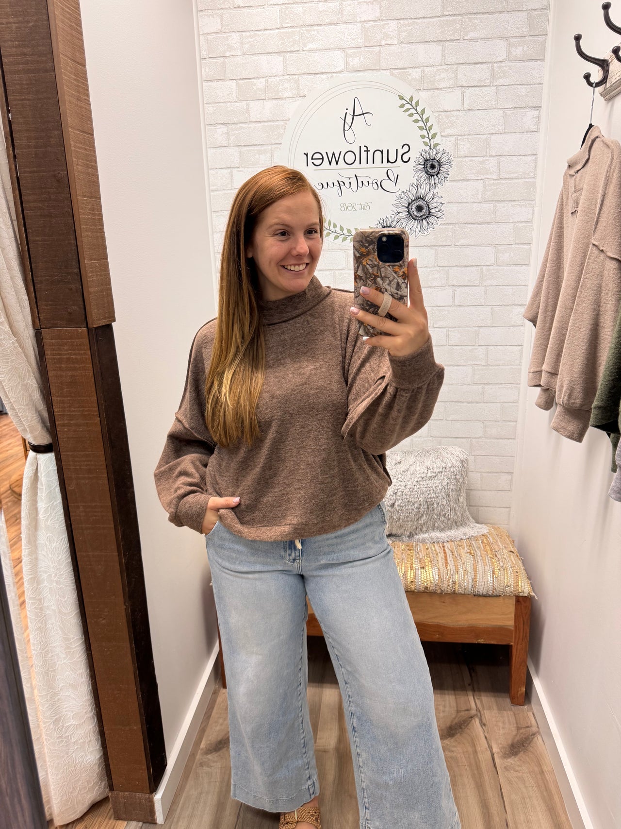 Cozy Days Mock Neck - Mocha