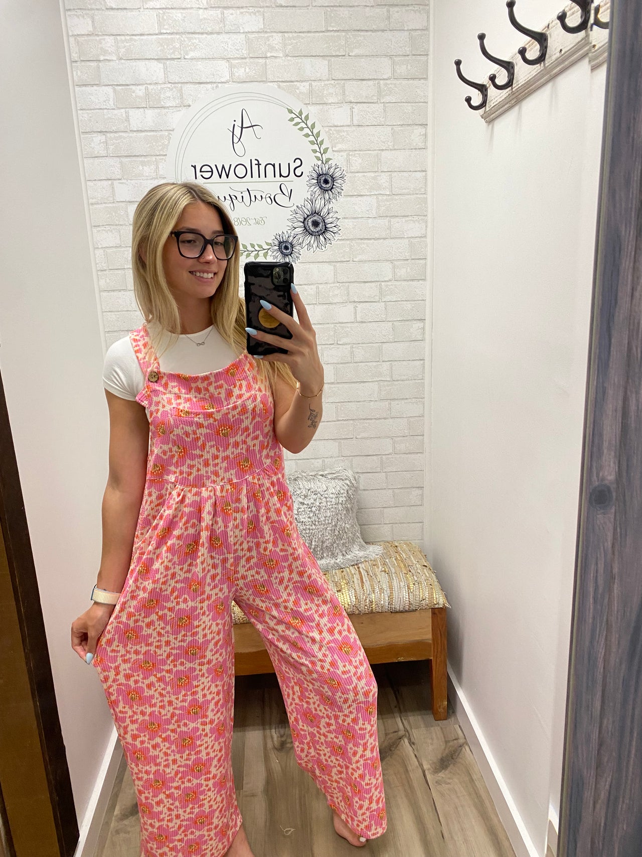 Wildflower Stroll Overalls - Pink