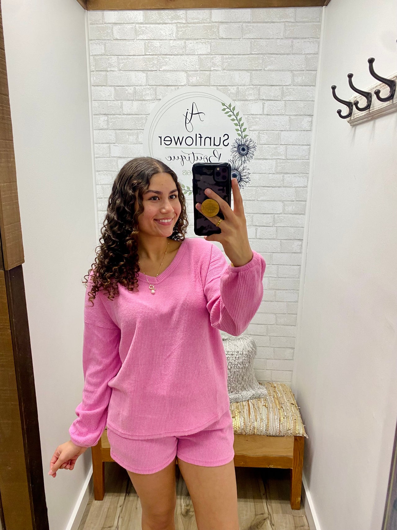 Christmas Movie Watching Pajamas-Pink