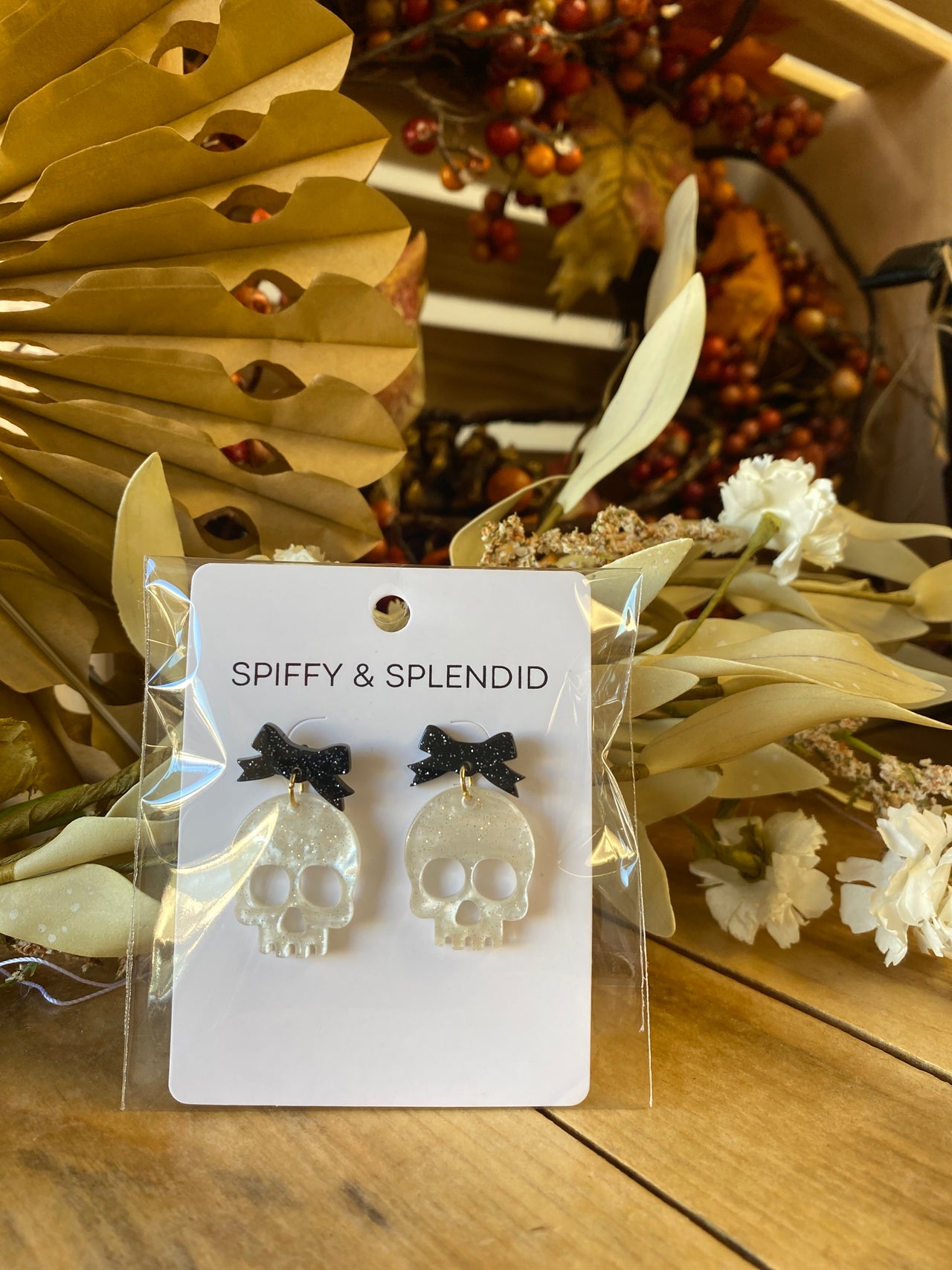 Bow Skeleton Earrings