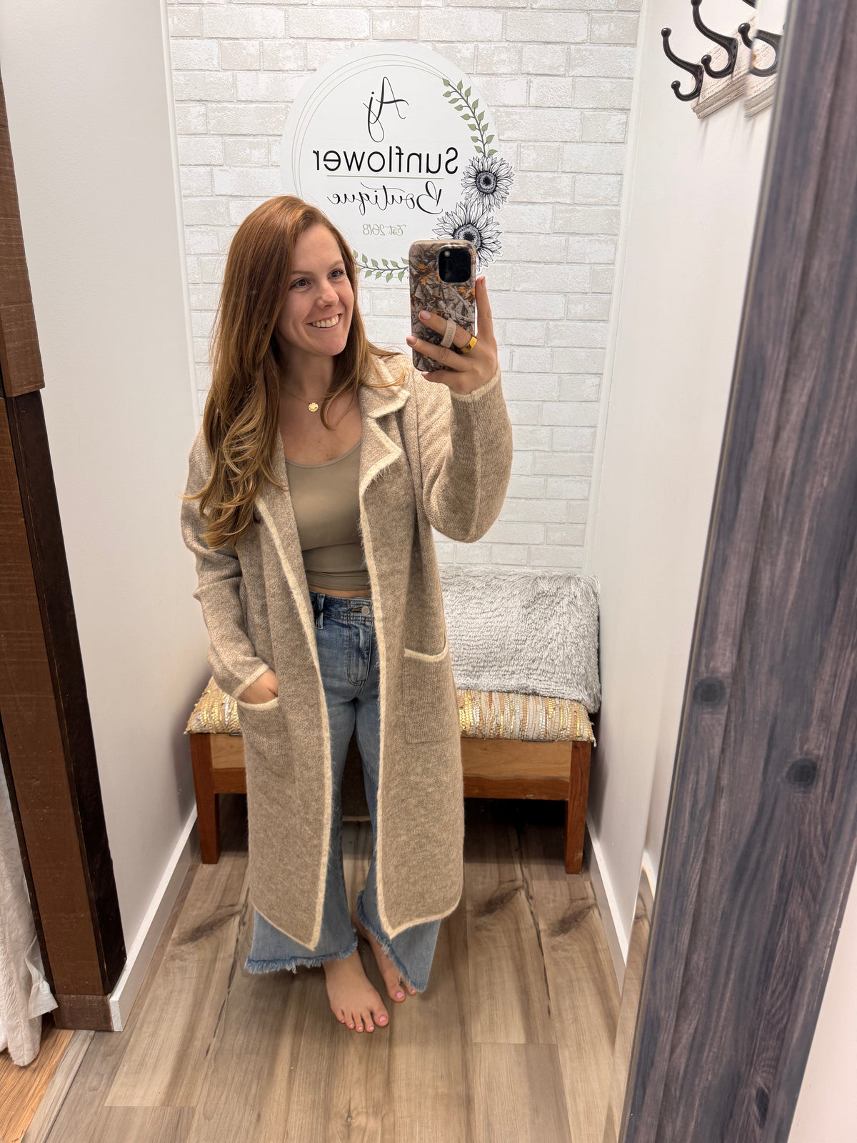 Cozy Days Longline Cardigan - Beige