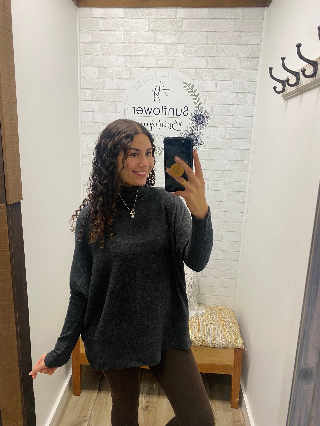 Cozy Season Turtleneck Sweater-Black