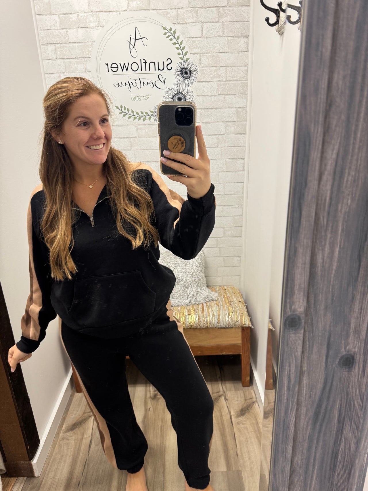 Maple & Mocha Zip-Up Pullover