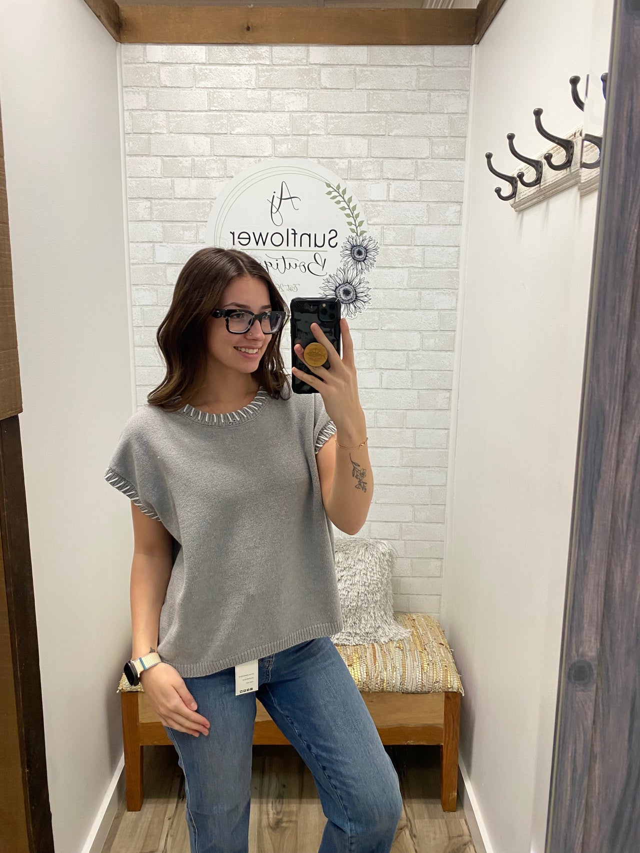 Closet Staple Knit Sweater- Gray