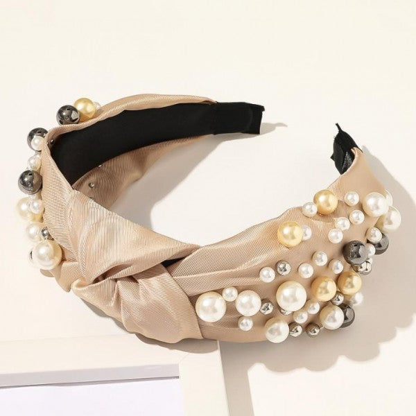 Mixed Pearl Knot Headband