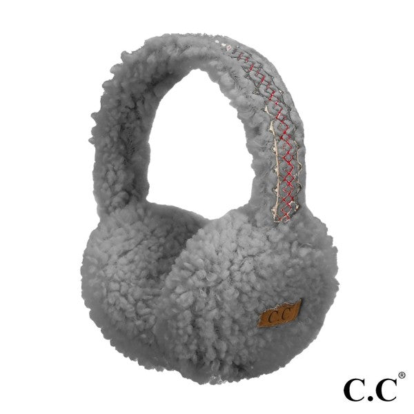 CC Faux Fur Earmuffs-Gray