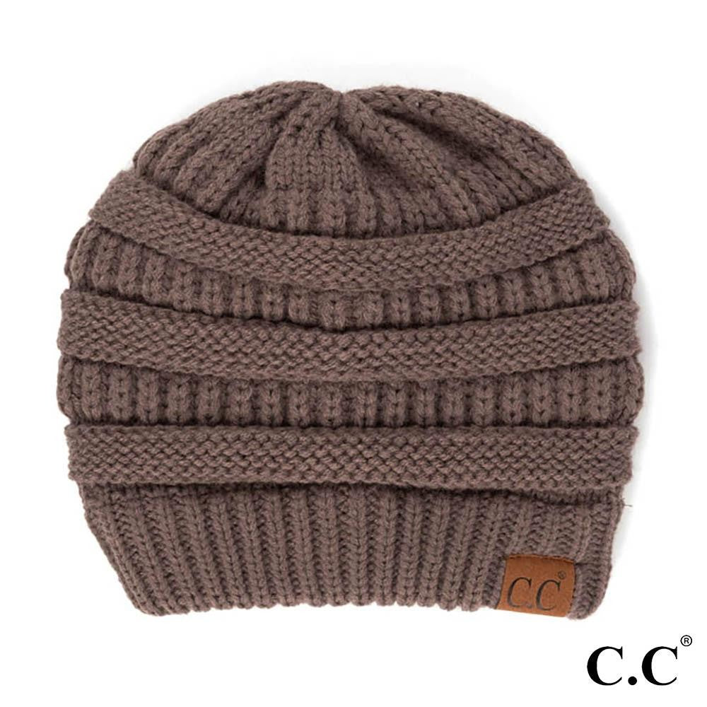 CC Ribbed Beanie-Cocoa