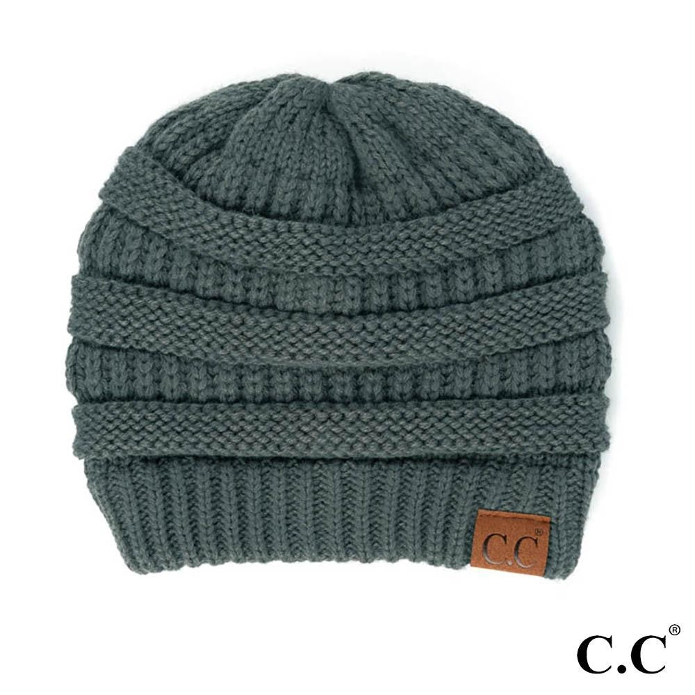 CC Ribbed Beanie-Teal