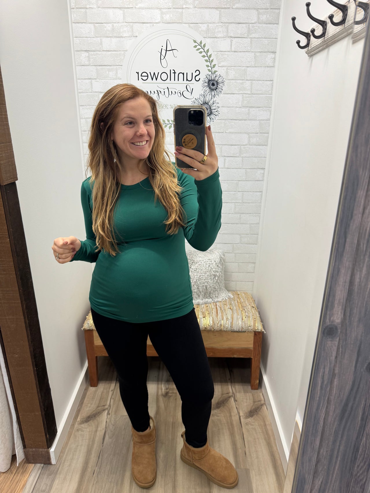 Everyday Long Sleeve Tee-Hunter Green