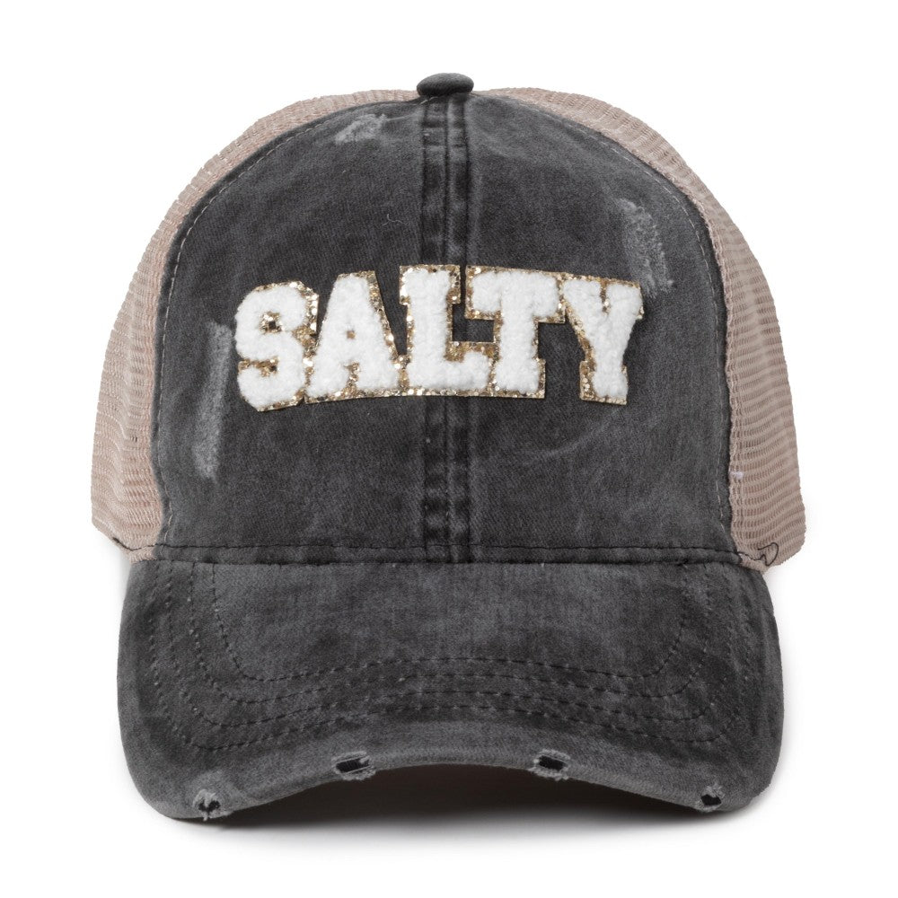 Salty Ponytail Glitter Hat