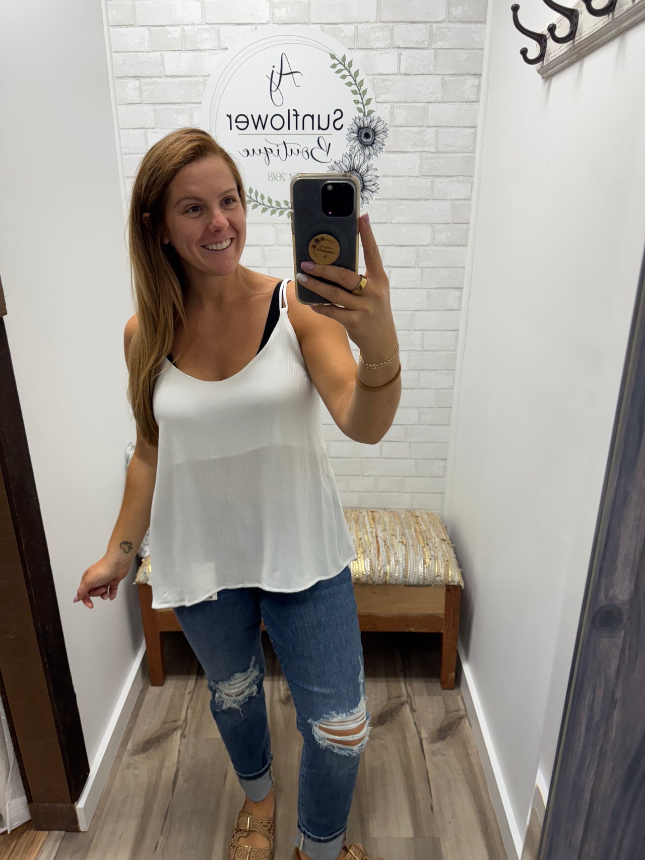 Effortless Days Double Strap Cami- Off-White