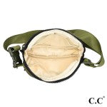 Puffer Padded Fanny Pack-Olive