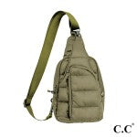 Puffer Padded Sling-Olive