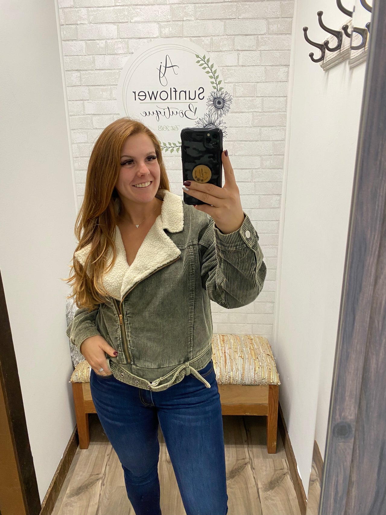 Match My Vibe Corduroy Motorcycle Jacket