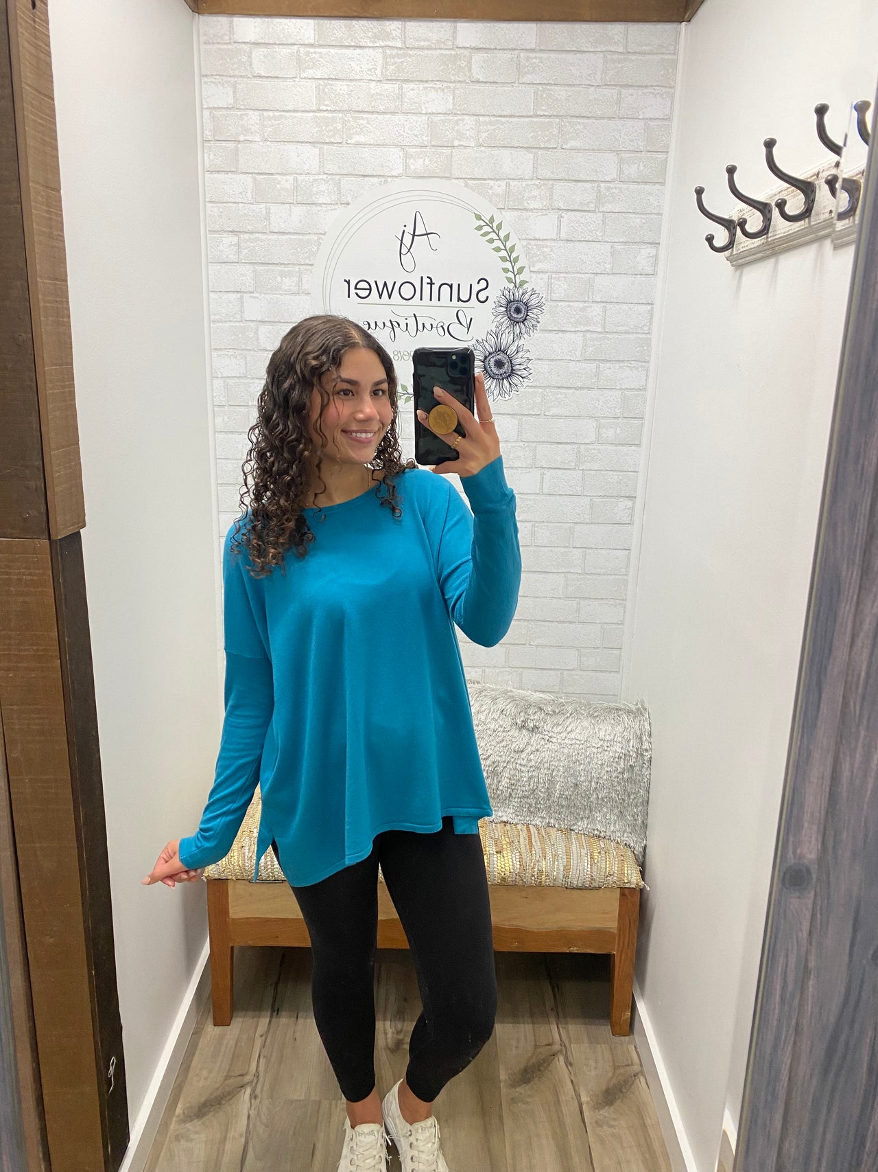 Ready for Spring Sweater- Teal Blue