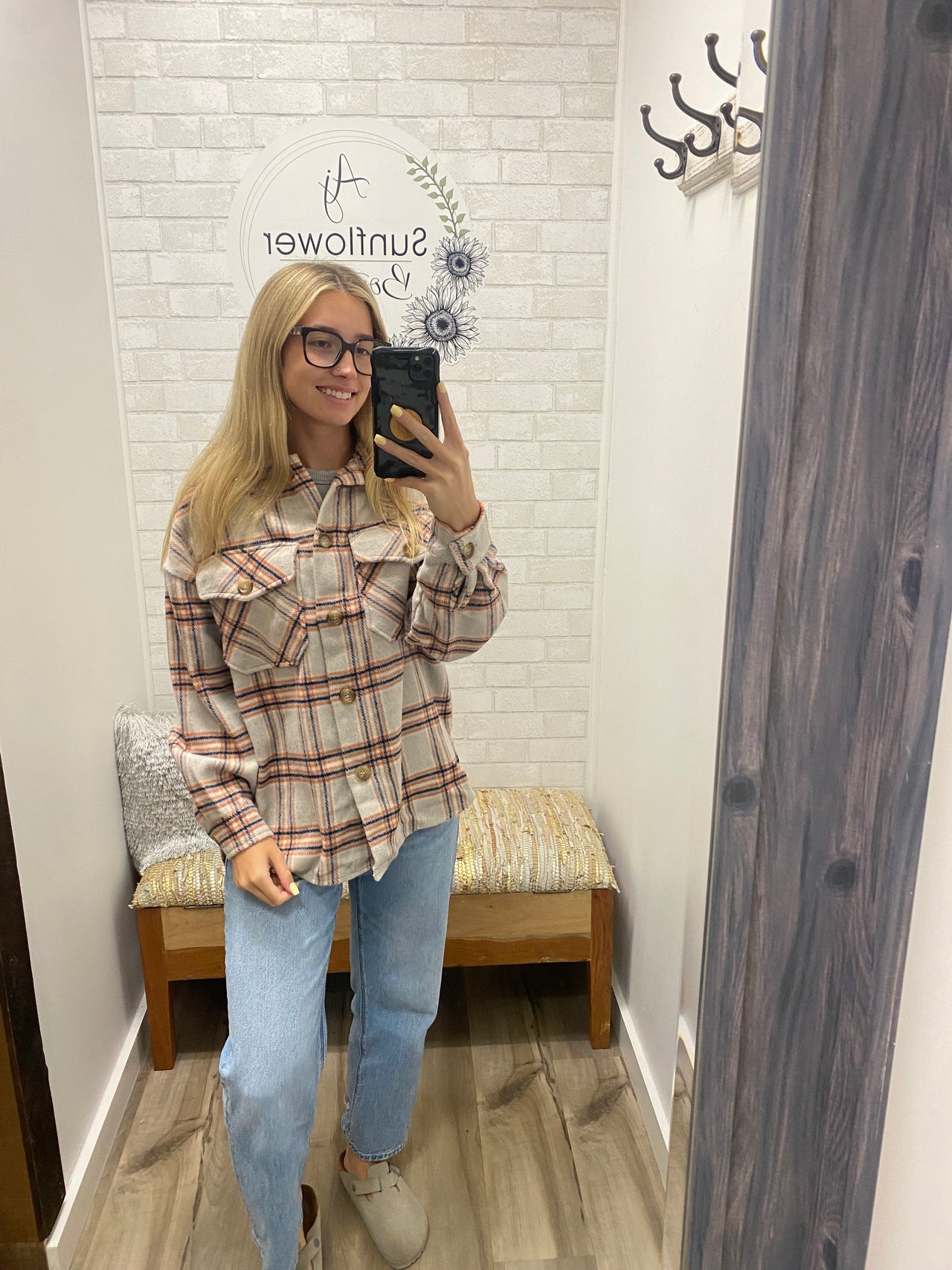 Pumpkin Patch Plaid Shacket