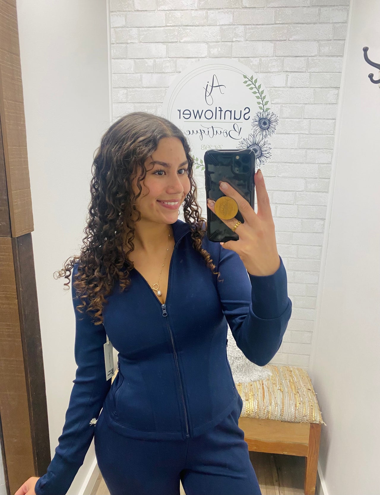 Daily Cloud Slim Zip Hoodie — Navy