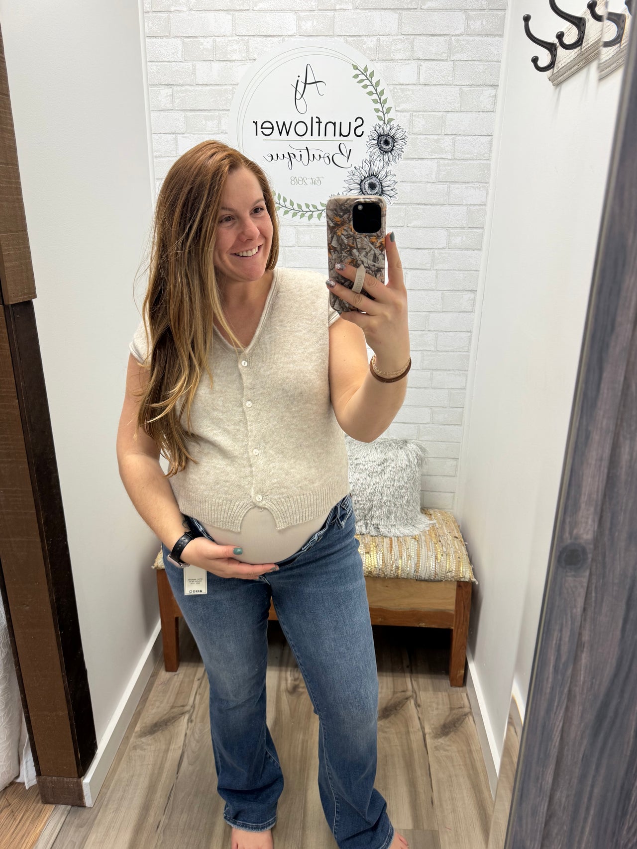 Soft Breeze Button Cardigan -Lt. Tan